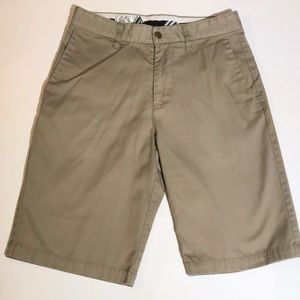 Vintage Volcom Stone Corpo Class Tan Chino Shorts